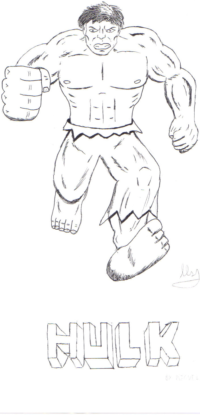 Hulk Para Colorear